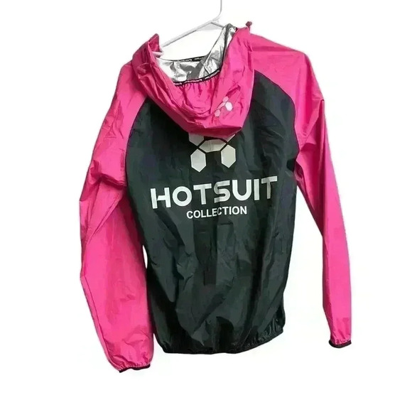 Hot Suit Sauna Jacket Women's Pink Black Large - Picture 13 of 13